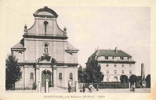 AK / Ansichtskarte Burtzwiller_Bourtzwiller_Burtzweiler_Mulhouse_Muehlhausen_68_Haut Rhin Eglise 