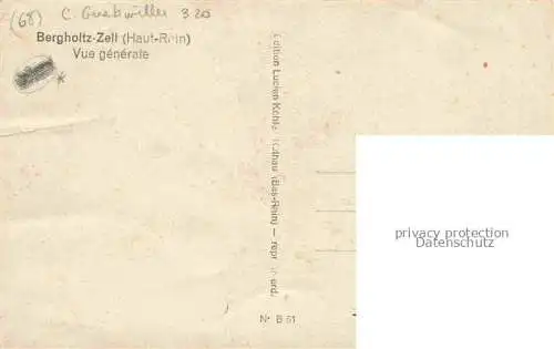 AK / Ansichtskarte Bergholtz Zell_Bergholtzzell_68_Guebwiller Vue generale 