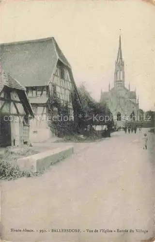 AK / Ansichtskarte Ballersdorf_Altkirch_68_Haut Rhin Vue de l Eglise Entree du Village 