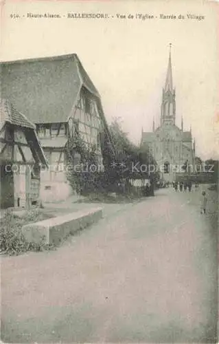 AK / Ansichtskarte Ballersdorf_Altkirch_68_Haut Rhin Vue de l Eglise Entree du Village 