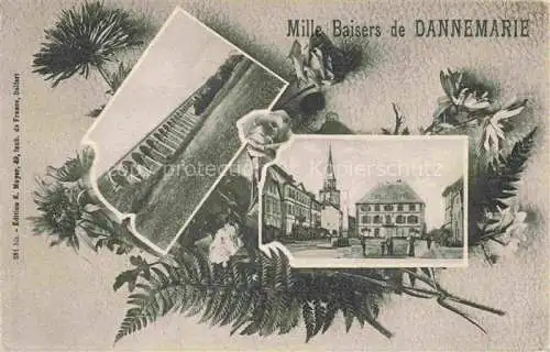 AK / Ansichtskarte DANNEMARIE__Dammerkirch_Alsace_68_Haut Rhin Mille baisers de la ville Viaduc Place au centre 