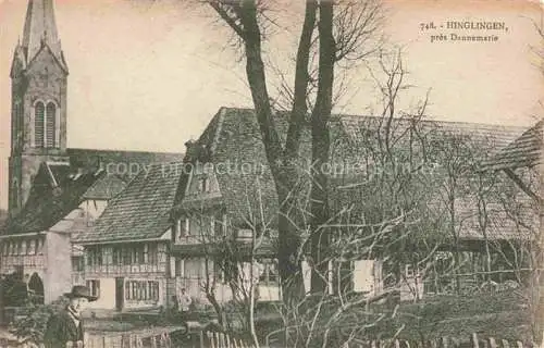 AK / Ansichtskarte Hinglingen_Hindglingen_Hindlingen_Entreigne_68_Haut Rhin Vue partielle Eglise 