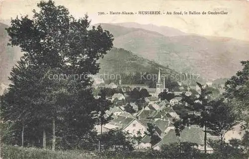 AK / Ansichtskarte Husseren Wesserling_Thann_68_Haut Rhin Vue generale et les Vosges au fond Ballon de Guebwiller 