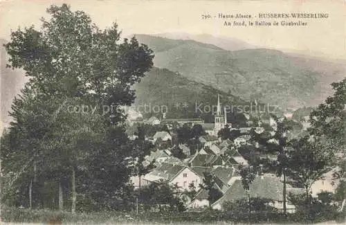 AK / Ansichtskarte Husseren Wesserling_Thann_68_Haut Rhin Vue generale et les Vosges au fond Ballon de Guebwiller 