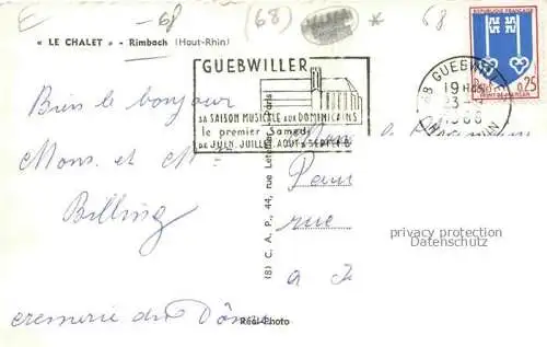 AK / Ansichtskarte Rimbach pres Guebwiller_68_Haut Rhin Le chalet 