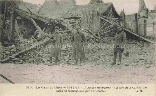 AK / Ansichtskarte Steinbach_68_Haut Rhin Un coin du village Grande Guerre 1914 15 Ruines Truemmer 1. Weltkrieg 
