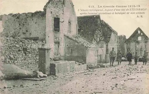 AK / Ansichtskarte Steinbach_68_Haut Rhin Grande Guerre 1914 15 aspect d une rue de la ville Truemmer 1. Weltkrieg 