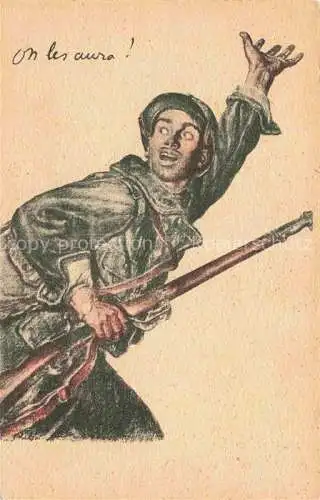 AK / Ansichtskarte Militaria_France__WK1 Soldat Gewehr 