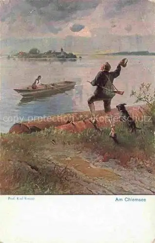 AK / Ansichtskarte RAUPP_Karl_Kuenstlerkarte Am Chiemsee 
