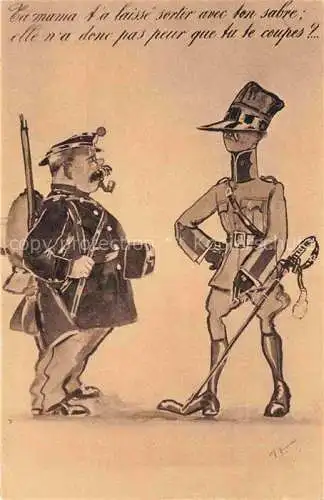 AK / Ansichtskarte Militaria_Schweiz Humor  Militaria Schweiz