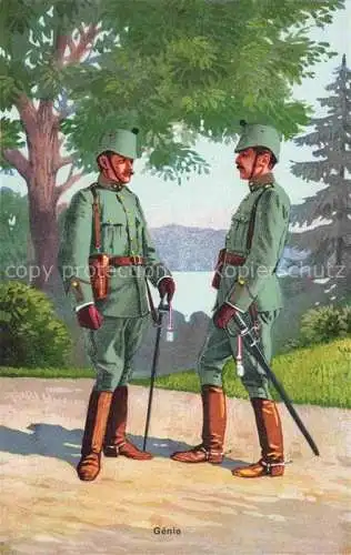 AK / Ansichtskarte Militaria_Schweiz Felduniform Genie Neue Ordonnanz  Militaria Schweiz