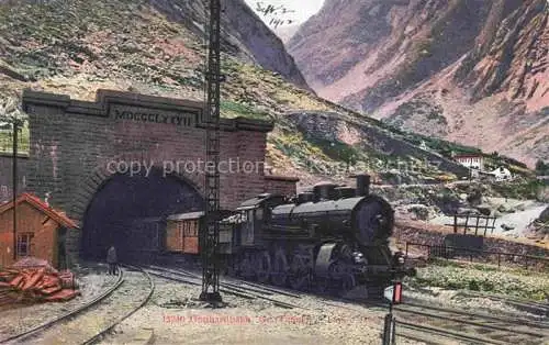 AK / Ansichtskarte Gotthardbahn_Eisenbahn_Leventina_TI Gr. Tunnel  