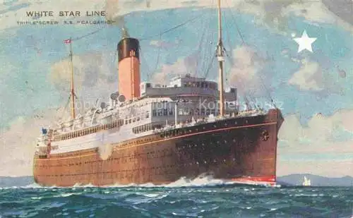 AK / Ansichtskarte Dampfer_Oceanliner White Star Line SS Calgaric 