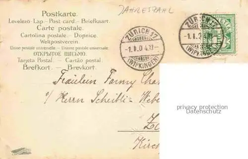 AK / Ansichtskarte Jahreszahl AK_Year_Annee_Ano Engel Eisenbahn Pferd 