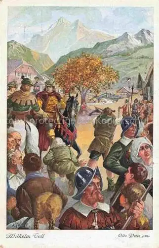 AK / Ansichtskarte PETER_O._Kuenstlerkarte Wilhelm Tell Tells Apfelschuss  