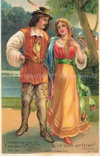 AK / Ansichtskarte Zigeunerbaron_Operette_STRAUSS_Johann_Komponist Nr. 3009 Liebespaar Wer uns getraut  