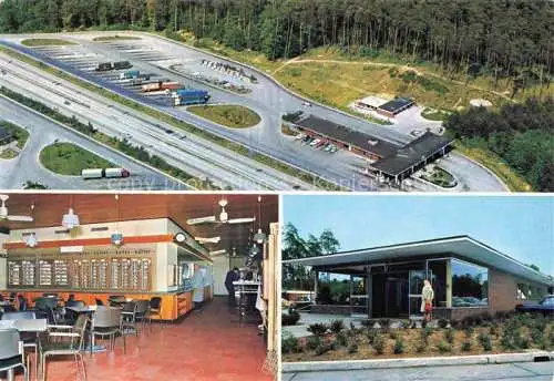 AK / Ansichtskarte Autobahn_Autostrada_Autoroute_Highway Raststaette Ostseite Lorsch Hessen 