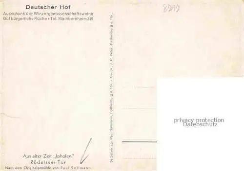 AK / Ansichtskarte SOLLMANN_Paul_Kuenstlerkarte Iphofen Roedelseer Tor  