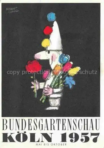 AK / Ansichtskarte Bundesgartenschau_BUGA Koeln Motivbriefmarken Ausstellung Flora Philatelie  
