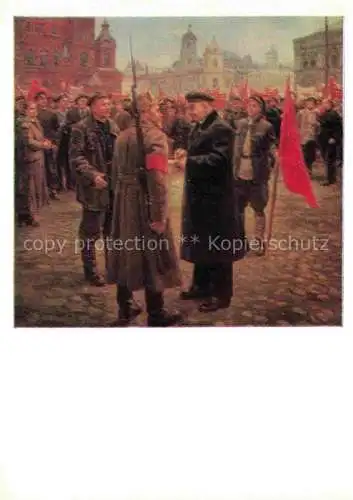 AK / Ansichtskarte Nalbandjan Dmitri Kuenstlerkarte W.I. Lenin 