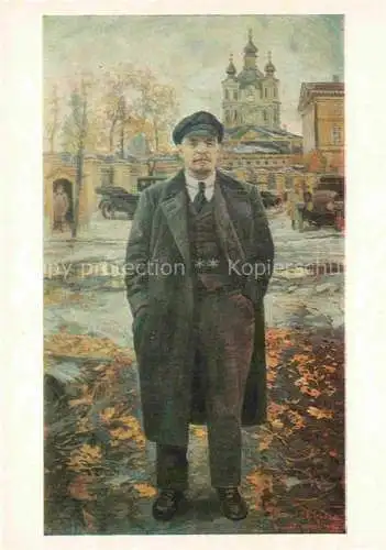 AK / Ansichtskarte LENIN Wladimir Iljitsch Politik Politics Politique I.I. Brodskej Smolnoho