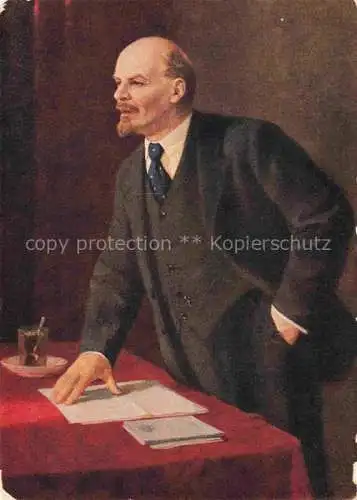 AK / Ansichtskarte LENIN Wladimir Iljitsch Politik Politics Politique P.W. Wasiljew