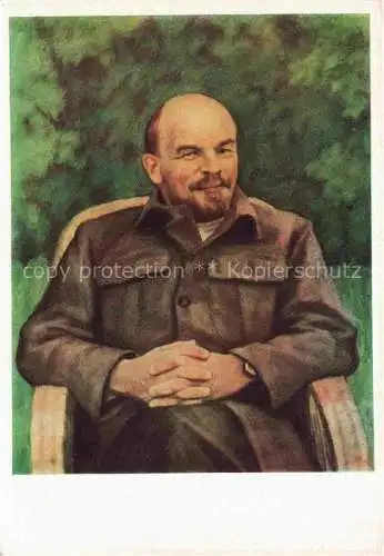 AK / Ansichtskarte LENIN Wladimir Iljitsch Politik Politics Politique Portraet A. Mihajlovskoho 