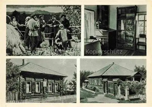 AK / Ansichtskarte LENIN Wladimir Iljitsch Politik Politics Politique Dorf Schusenskoje Haeuser 