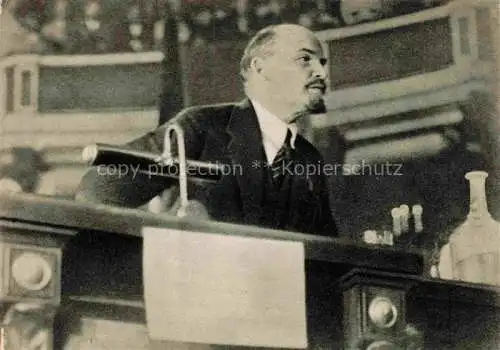 AK / Ansichtskarte LENIN Wladimir Iljitsch Politik Politics Politique Petrograd Kongress 