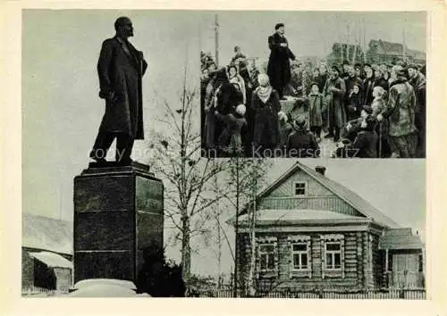 AK / Ansichtskarte LENIN Wladimir Iljitsch Politik Politics Politique Dorf Kaschimo  Denkmal 