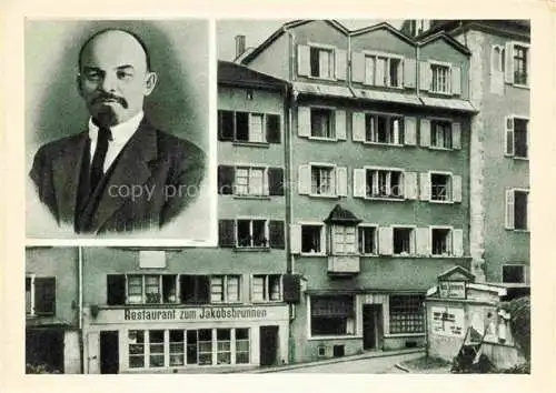 AK / Ansichtskarte LENIN Wladimir Iljitsch Politik Politics Politique Zuerich Spiegelgase 12 Wohnung 