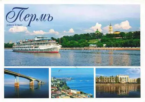 AK / Ansichtskarte Perm Fluss Kamo Ufer Kamskej Bruecke Panorama Museum