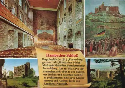 AK / Ansichtskarte Hambach  Neustadt Weinstrasse Hambacher Schloss Festsaal Teilansichten