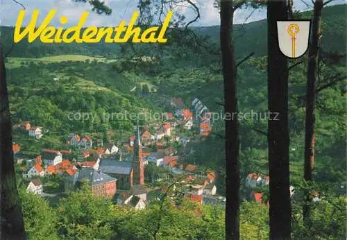AK / Ansichtskarte Weidenthal Pfalz Kirche Panorama Gasthaus Erb Gondelteich 