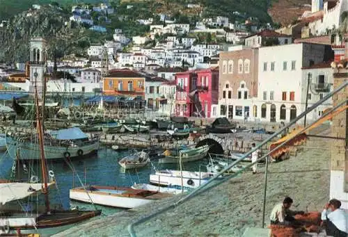 AK / Ansichtskarte Hydra Ydra Hidra Idra Greece Hafenpartie mit Stadtansicht