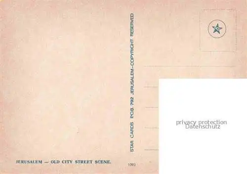AK / Ansichtskarte Jerusalem  Yerushalayim Israel Old City Street Scene