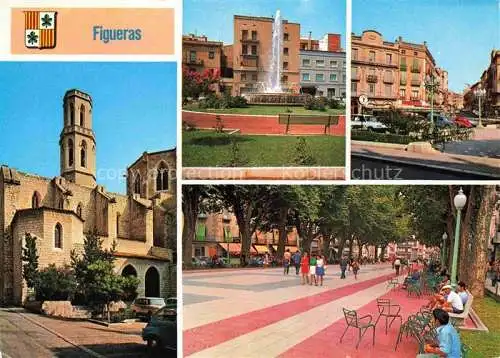 AK / Ansichtskarte Figueras Figueres Gerona Cataluna ES Schloss Park Promenade