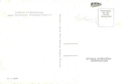 AK / Ansichtskarte Feldkirch  Vorarlberg AT mit Schattenburg und Gurtisspitze