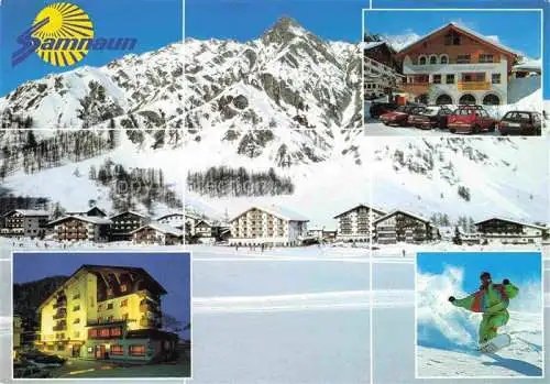AK / Ansichtskarte Samnaun_Dorf_GR Panorama Hotels Teilansichten 