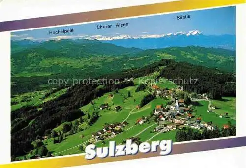 AK / Ansichtskarte Sulzberg Vorarlberg AT Fliegeraufnahme mit Churer Alpen und Saentis