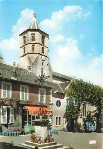 AK / Ansichtskarte Rignac_Rodez_12_Aveyron La Place et l Eglise 