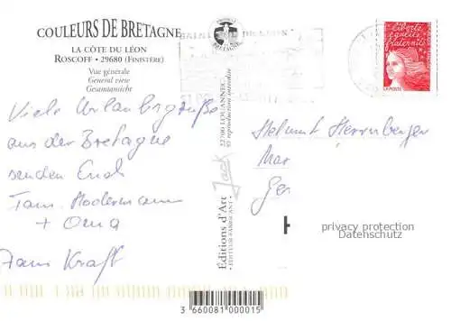 AK / Ansichtskarte ROSCOFF_29_Finistere Vue generale aerienne 