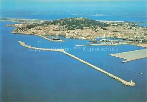 AK / Ansichtskarte SETE_Cette_34_Herault Vue aerienne sur la ville et ses installations portuaires 