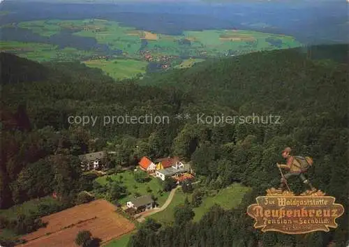 AK / Ansichtskarte Sensbachtal Waldgasthof Pension Reussenkreuz Wegweiser