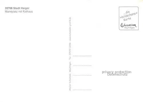 AK / Ansichtskarte Haiger Marktplatz Rathaus Brunnen