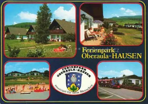 AK / Ansichtskarte Oberaula Ferienpark Oberaula-Hausen im Knuellgebirge Badestrand Touristenzug