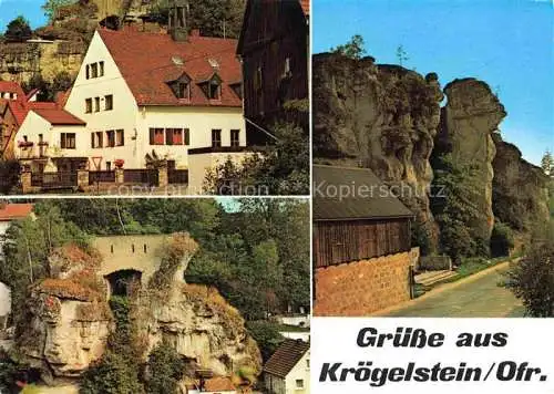 AK / Ansichtskarte Kroegelstein Hollfeld Bayreuth Bayern Ortsmotiv Natur Felsen