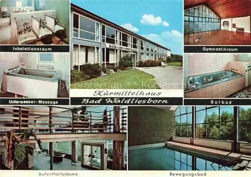 AK / Ansichtskarte Bad Waldliesborn Kurmittelhaus Kuranwendungen Gymnastikrraum Bewegungsbad Aufenthaltsraeume