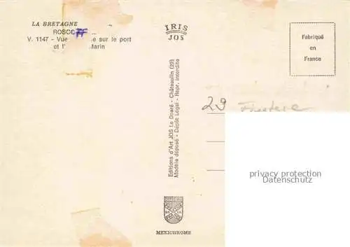 AK / Ansichtskarte ROSCOFF_29_Finistere Vue generale aerienne et le port 