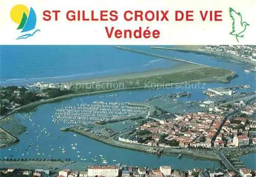 AK / Ansichtskarte St Gilles Croix de Vie_Les Sables d_Olonne_85_Vendee Le port vue aerienne 